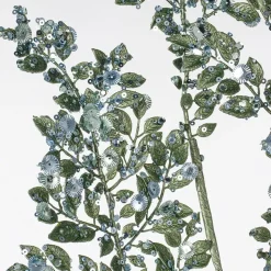 Sage green metallic leaf sequin spray, 33″