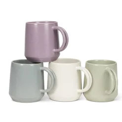 Sage green stoneware coffee mug, 12 oz