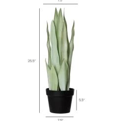 Sansevière moonshine artificielle, 25,5&Prime;