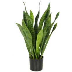 Sansevière trifasciata verte artificielle, 31″