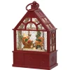 Santa’s on his sleigh lighted lantern, 10"