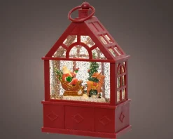 Santa’s on his sleigh lighted lantern, 10"