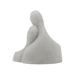 Sculpture blanche portrait de famille, 12 x 11″