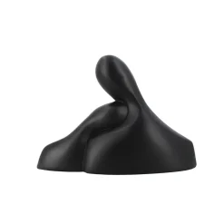 Sculpture noire couple, 10 x 14″