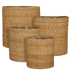 Seagrass basket with liner