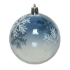 Shatterproof ombre blue snowflake ornament, 3"