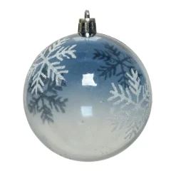 Shatterproof ombre blue snowflake ornament, 3"
