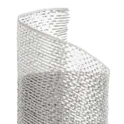 Shiny silver foil Christmas mesh, 30′ x 10"
