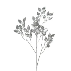 Silver artificial laurel spray, 36″