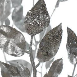 Silver artificial laurel spray, 36″