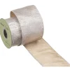 Silver metallic Christmas ribbon, 30′ x 4"