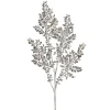 Silver metallic leaf sequin spray, 33″