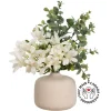 Small flower arrangement with eucalyptus