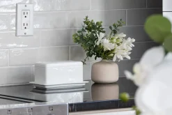 Small flower arrangement with eucalyptus