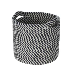 Small grey cotton woven basket