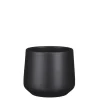 Small matte dark grey ceramic pot, 5,5 x 6"