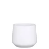 Small matte white ceramic pot, 5,5 x 6"