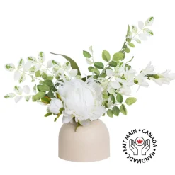 Small white and green flower arrangement