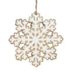 Snowflake gingerbread Christmas ornament, 5"