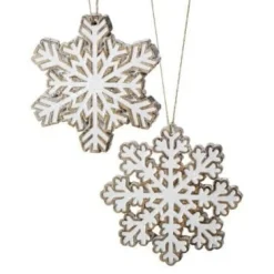 Snowflake gingerbread Christmas ornament, 5"