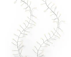 String lights with twinkle effect on silver wire, int./ext., warm white, 19,5′