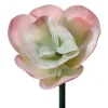 Succulente artificielle à larges feuilles roses, 10″