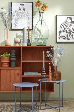 Tall transparent recycled glass vase