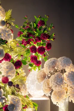 Tall transparent recycled glass vase