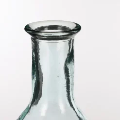 Tall transparent recycled glass vase
