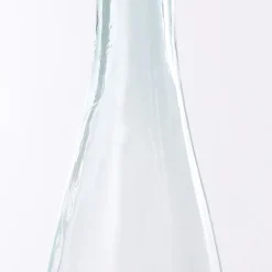 Tall transparent recycled glass vase