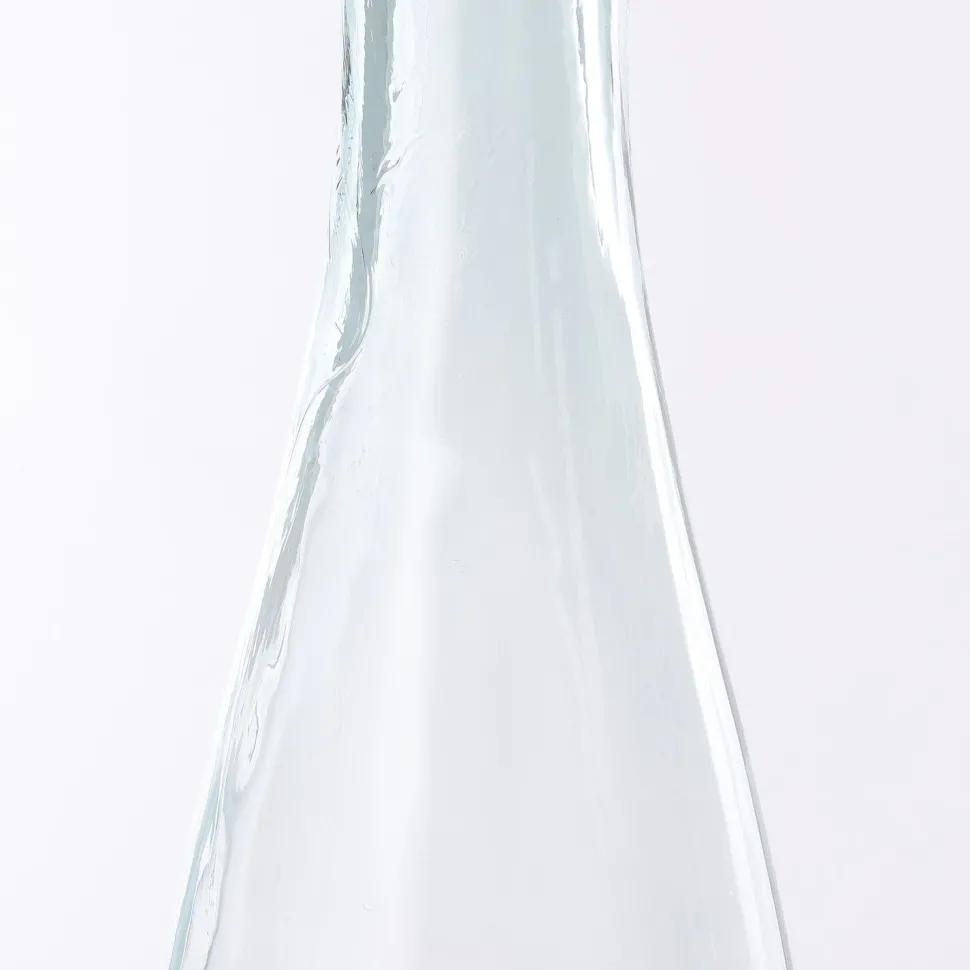 Tall transparent recycled glass vase