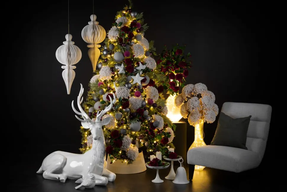 Tall transparent recycled glass vase