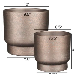 Terracotta copper plant pot