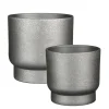 Terracotta silver plant pot
