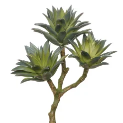 Tige de 3 plantes grasses vertes artificielles