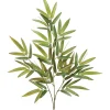 Tige de bambou vert et bourgogne artificiel, 28,5″