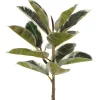 Tige de ficus elastica panaché artificiel, 25&Prime;