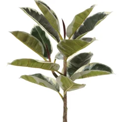 Tige de ficus elastica panaché artificiel, 25″