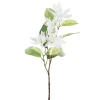 Tige de magnolia blanc artificiel en fleurs, 27,5&Prime;