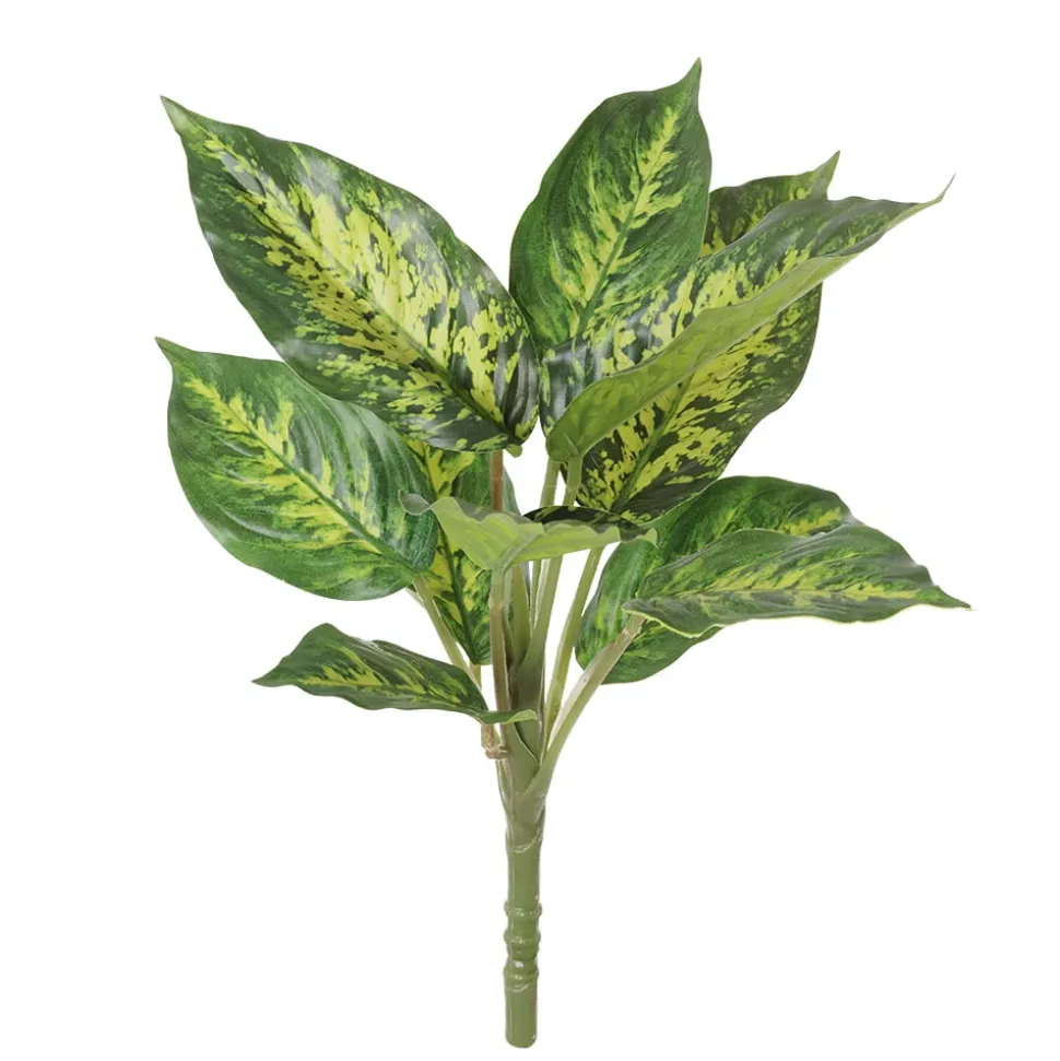 Tige d’aglaonéma vert deux tons artificiel, 10″