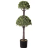 Topiaire de buis double artificiel extérieur, 43″