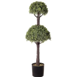 Topiaire de buis double artificiel extérieur, 43″