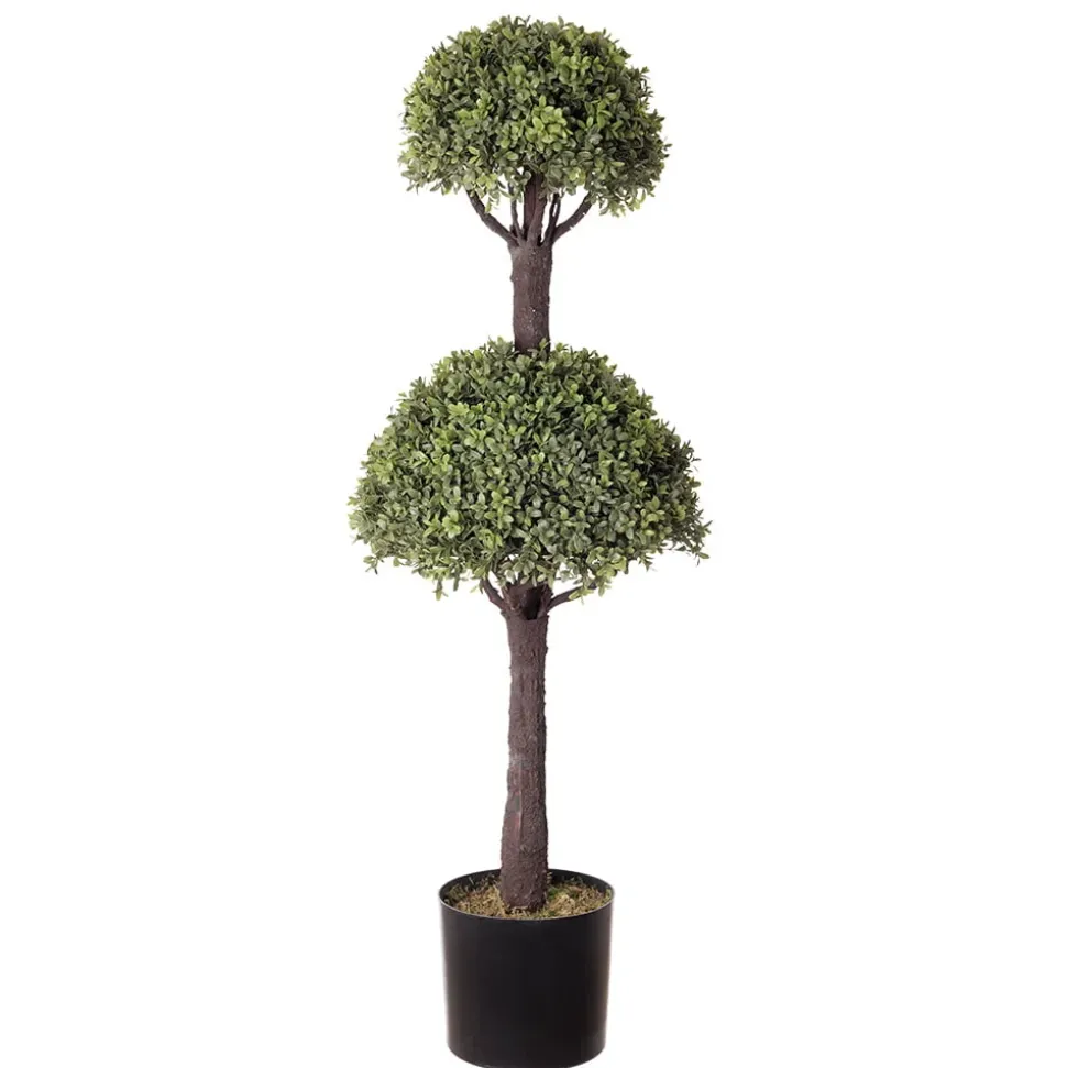 Topiaire de buis double artificiel extérieur, 43″