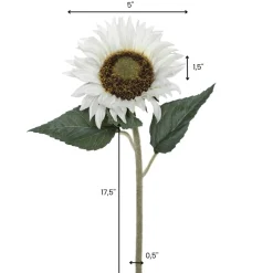 Tournesol blanc artificiel, 19″