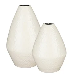 Vase décoratif blanc en céramique