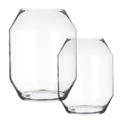 Vase décoratif en verre transparent
