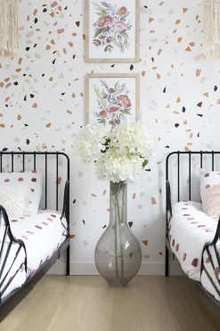 Vase de sol gris en verre, 27,5 x 12,5″