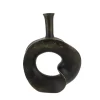 Vase donut noir, 11,5 x 9&Prime;