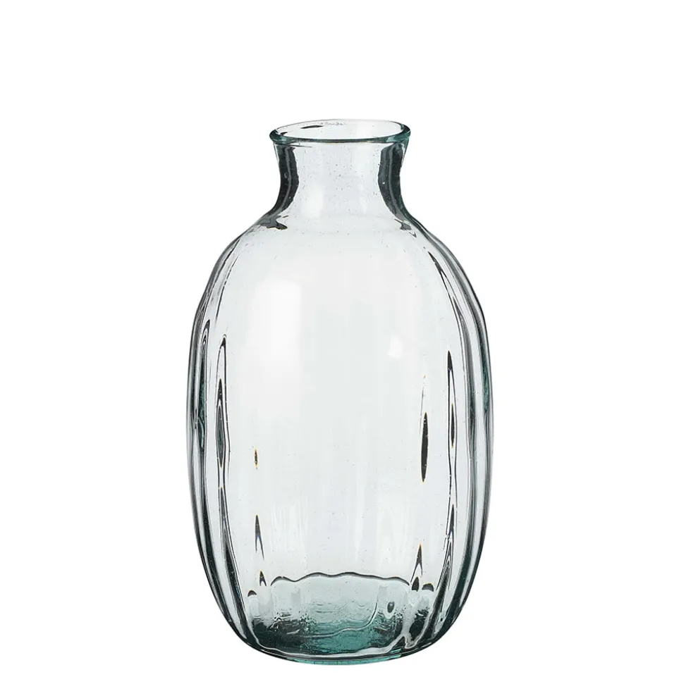 Vase soliflore en verre recyclé, 11,5 x 7″