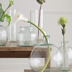 Vase soliflore en verre recyclé, 11,5 x 7″